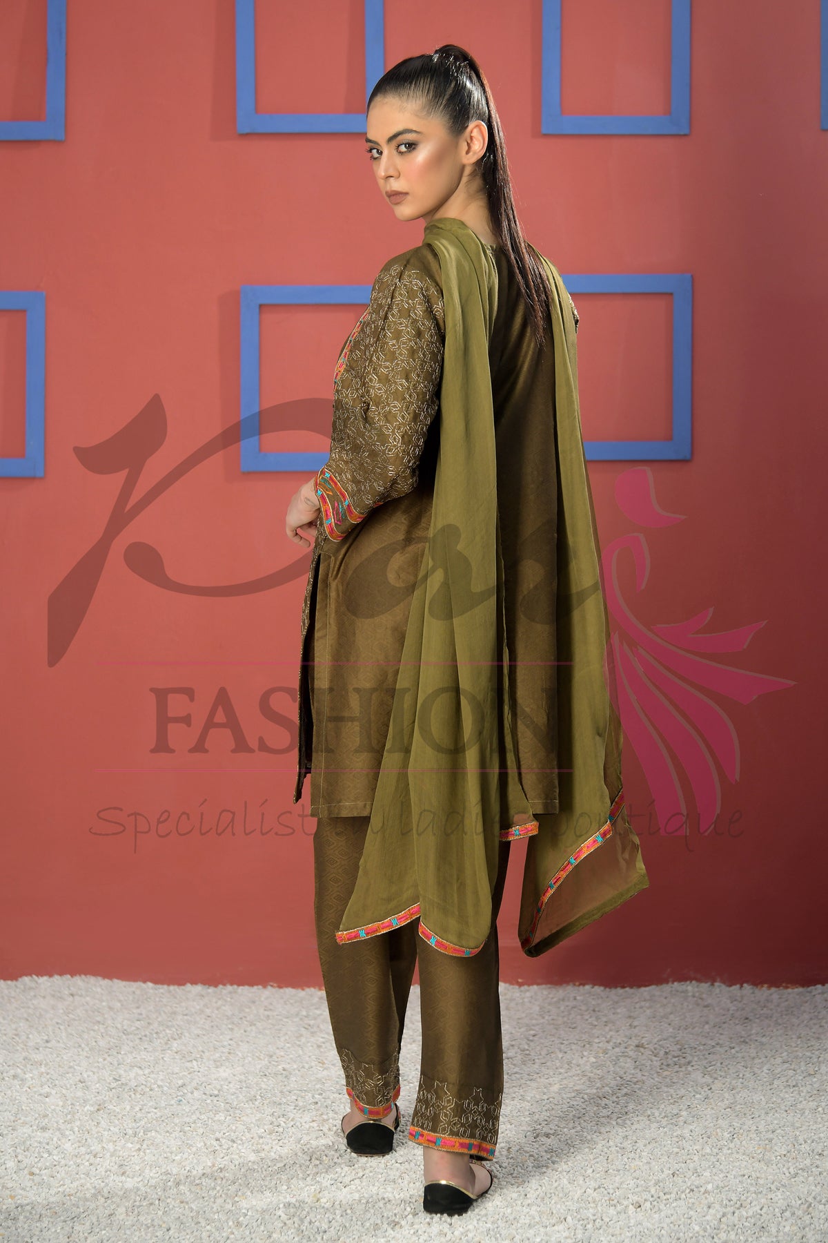 3pc Embroidered suit