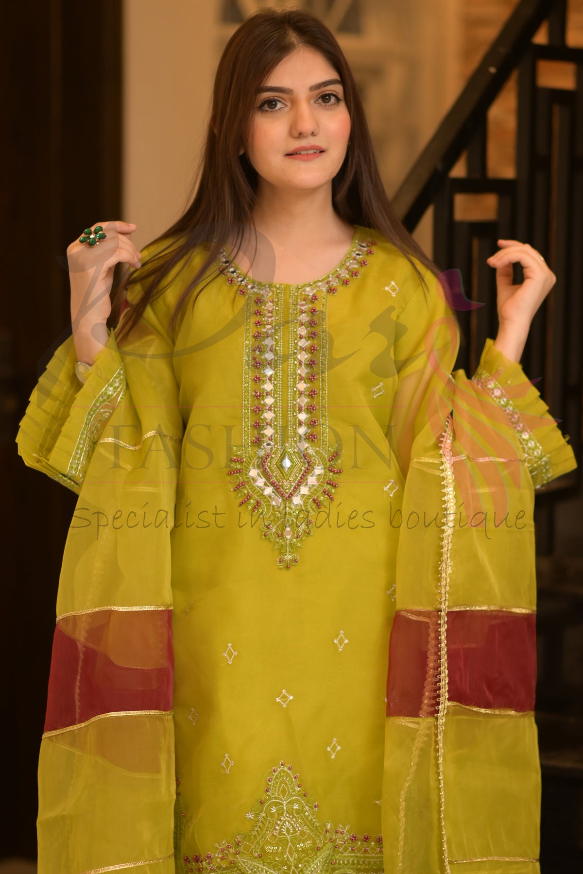 3PC Embroidered Dress
