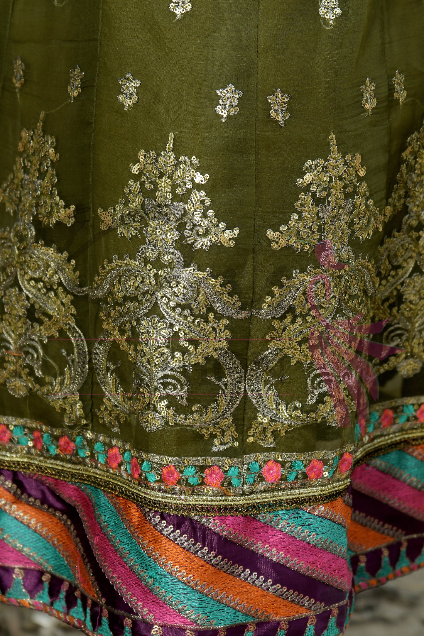 3PC Embroidered Maxi