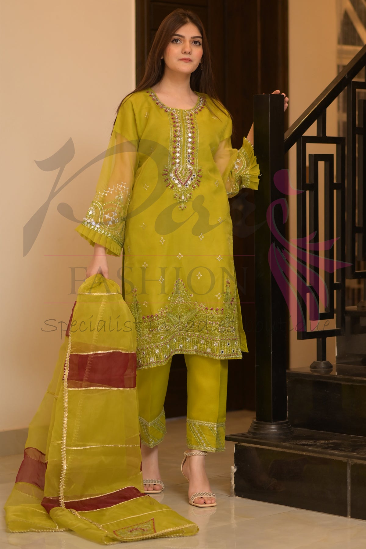 3PC Embroidered Dress