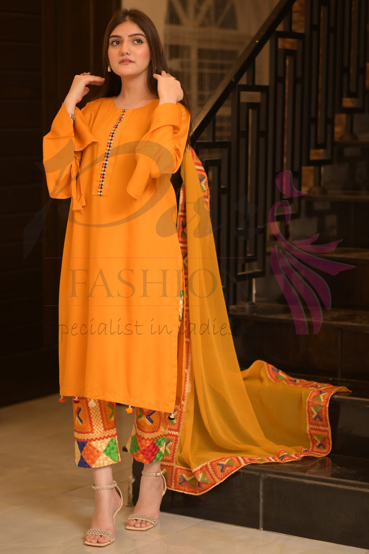 3PC Embroidered Dress