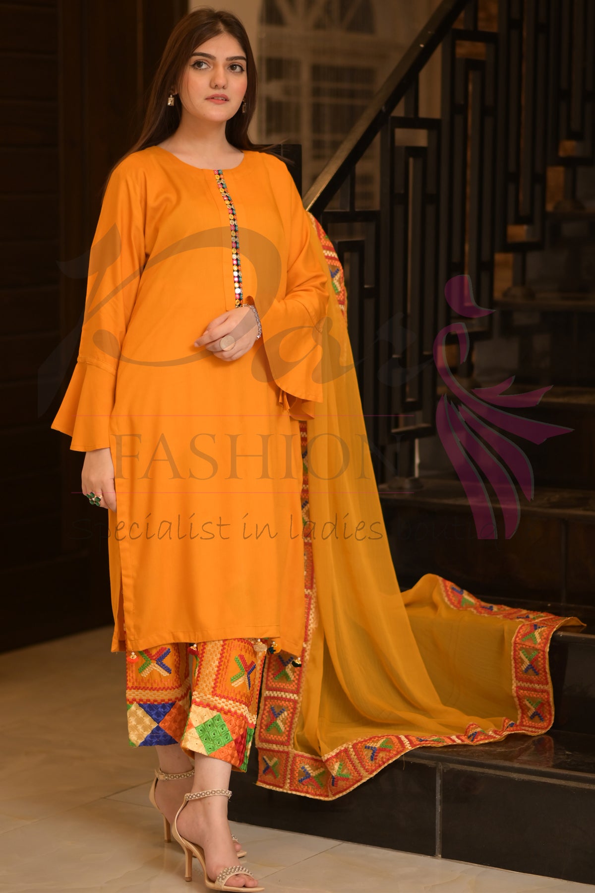3PC Embroidered Dress