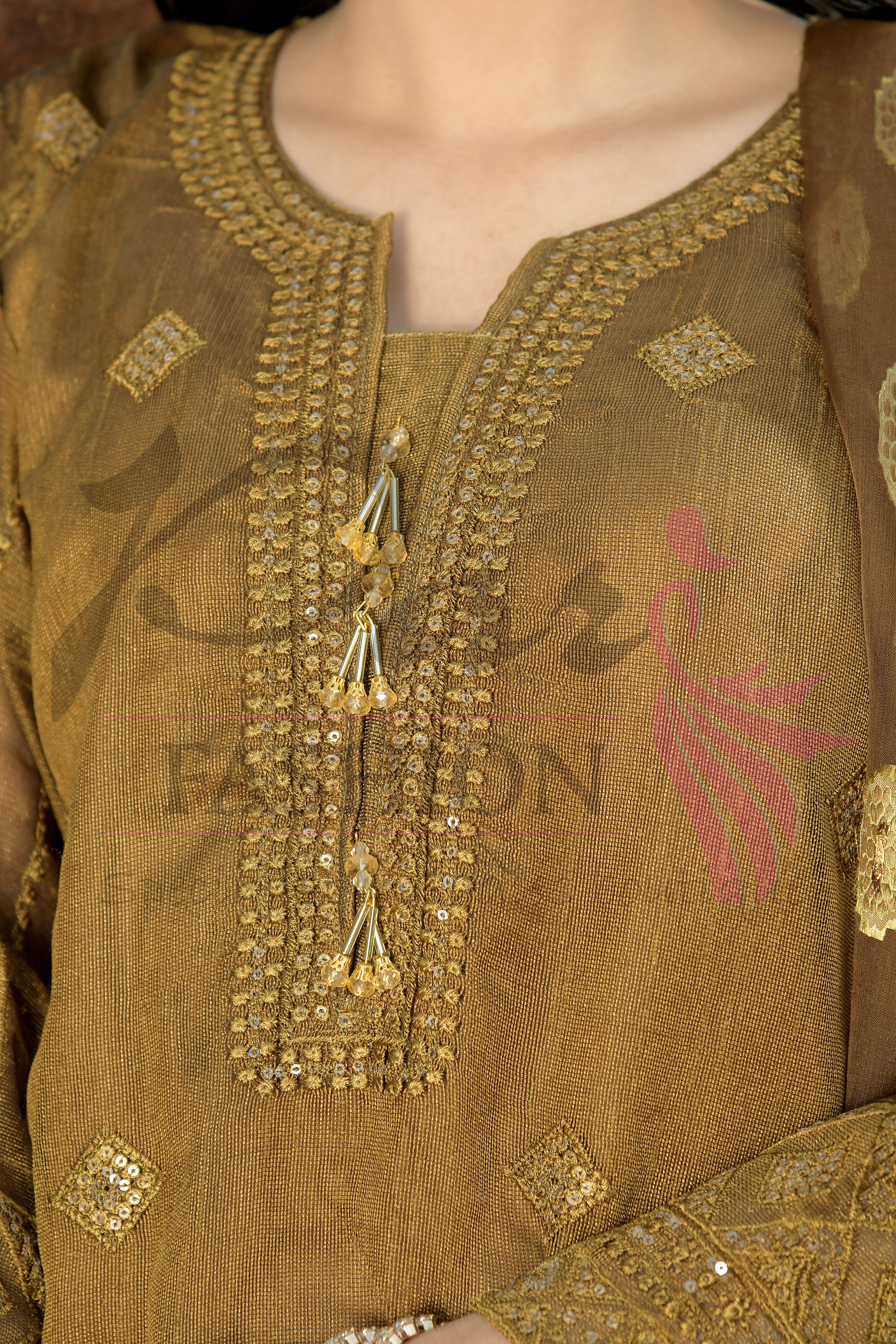 3PC Embroidered Dress