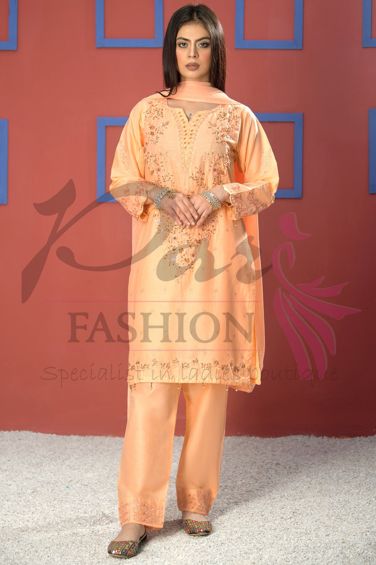 3pc Embroidered suit