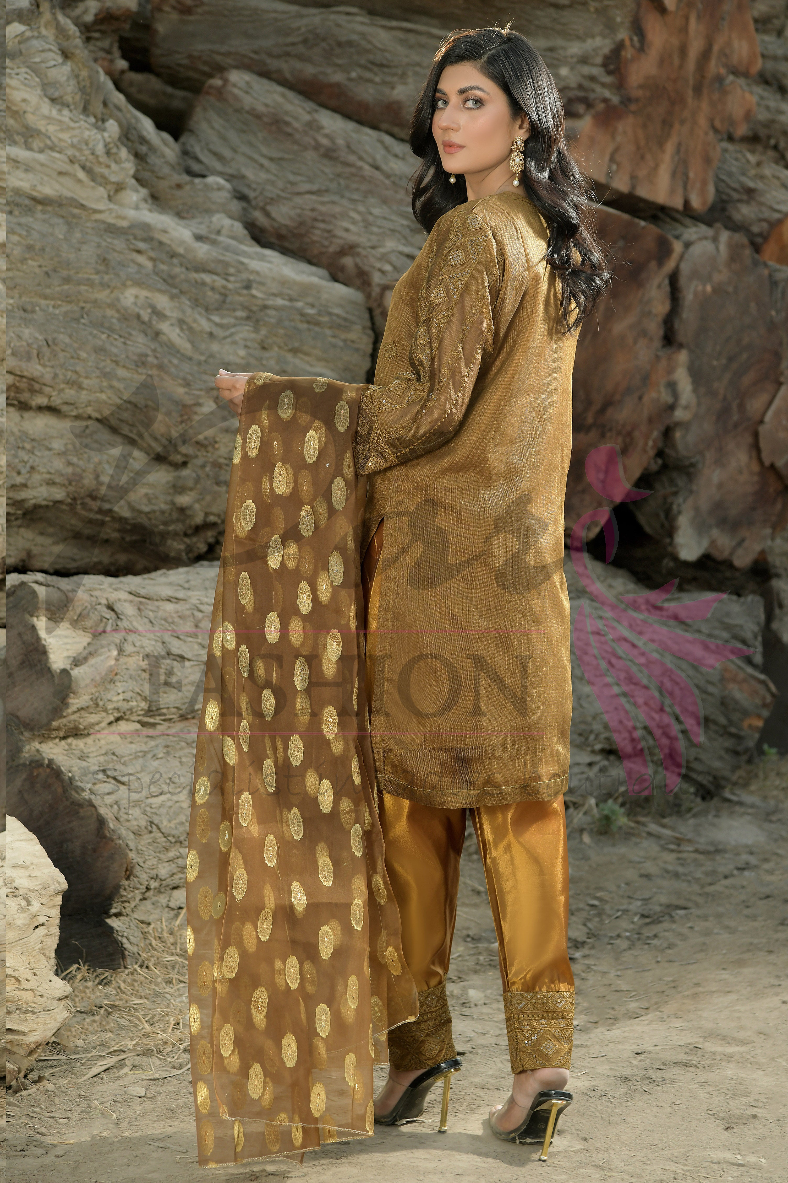 3PC Embroidered Dress