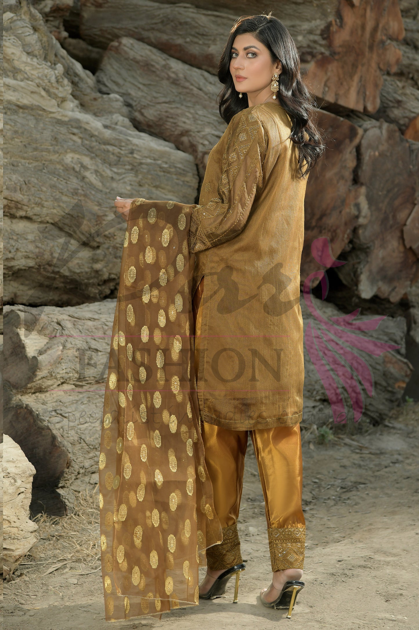 3PC Embroidered Dress