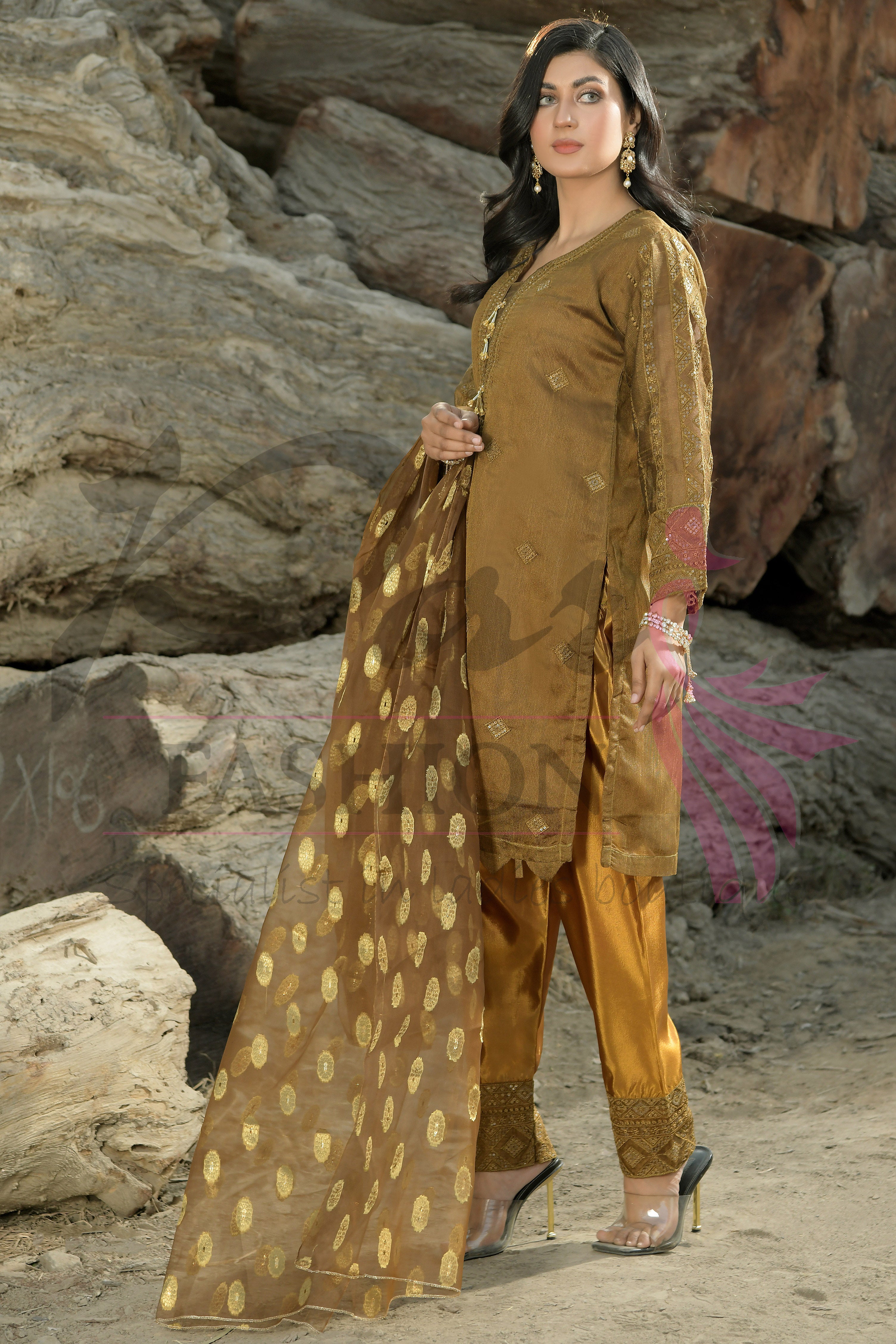 3PC Embroidered Dress