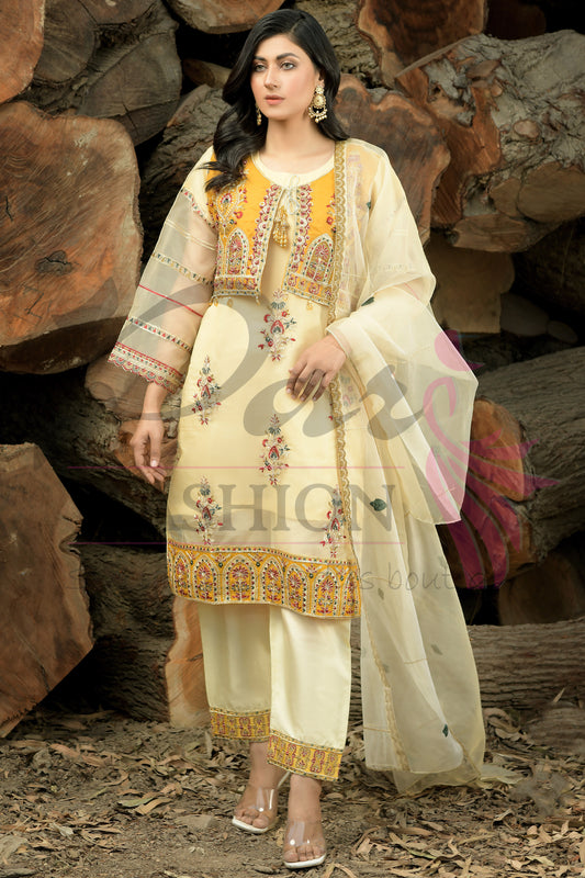 3PC Embroidered Jacket