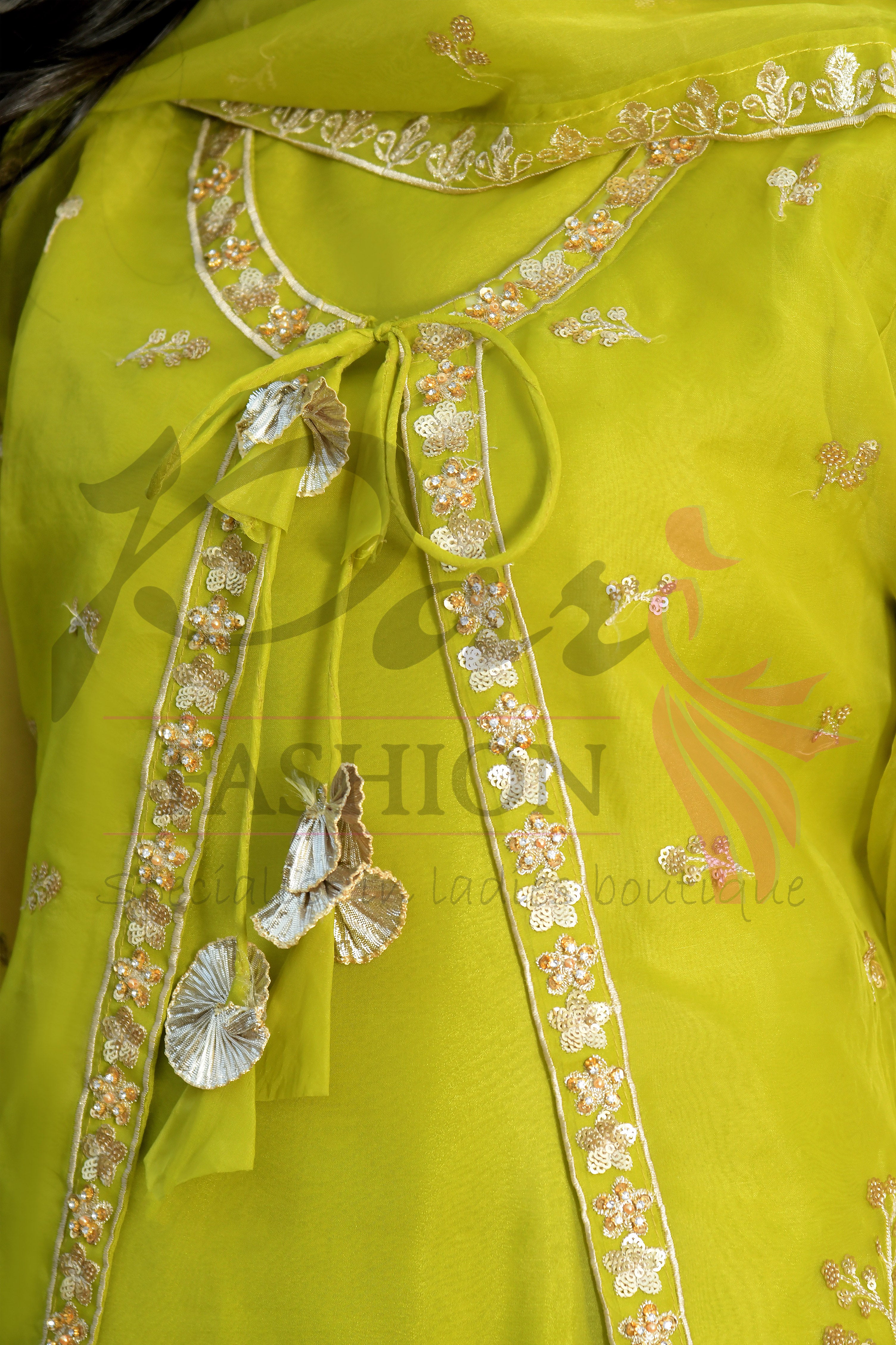 2PC Shirt Embroidered Frock