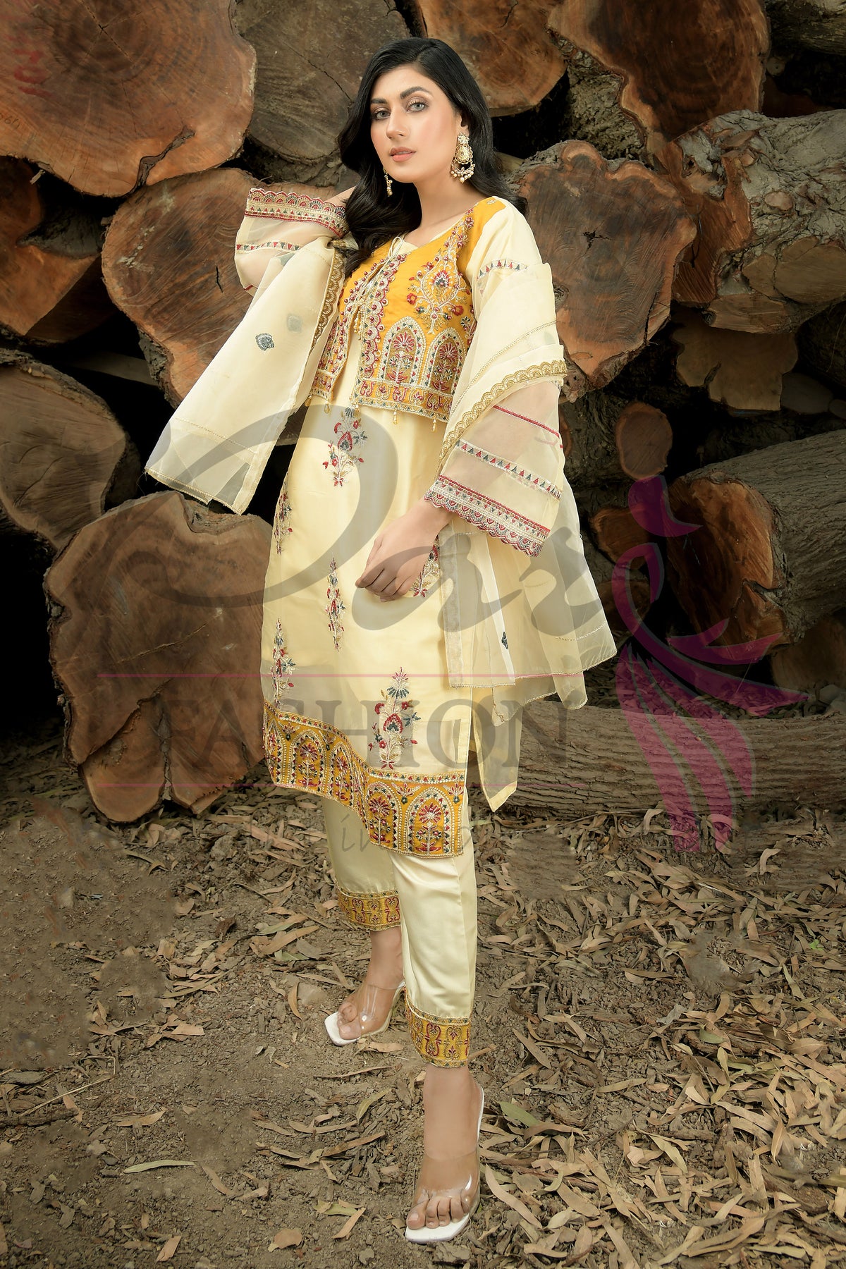 3PC Embroidered Jacket