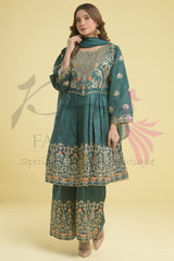 3PC Embroidered Dress