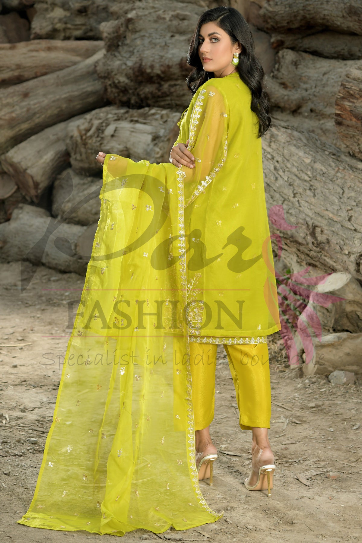 2PC Shirt Embroidered Frock