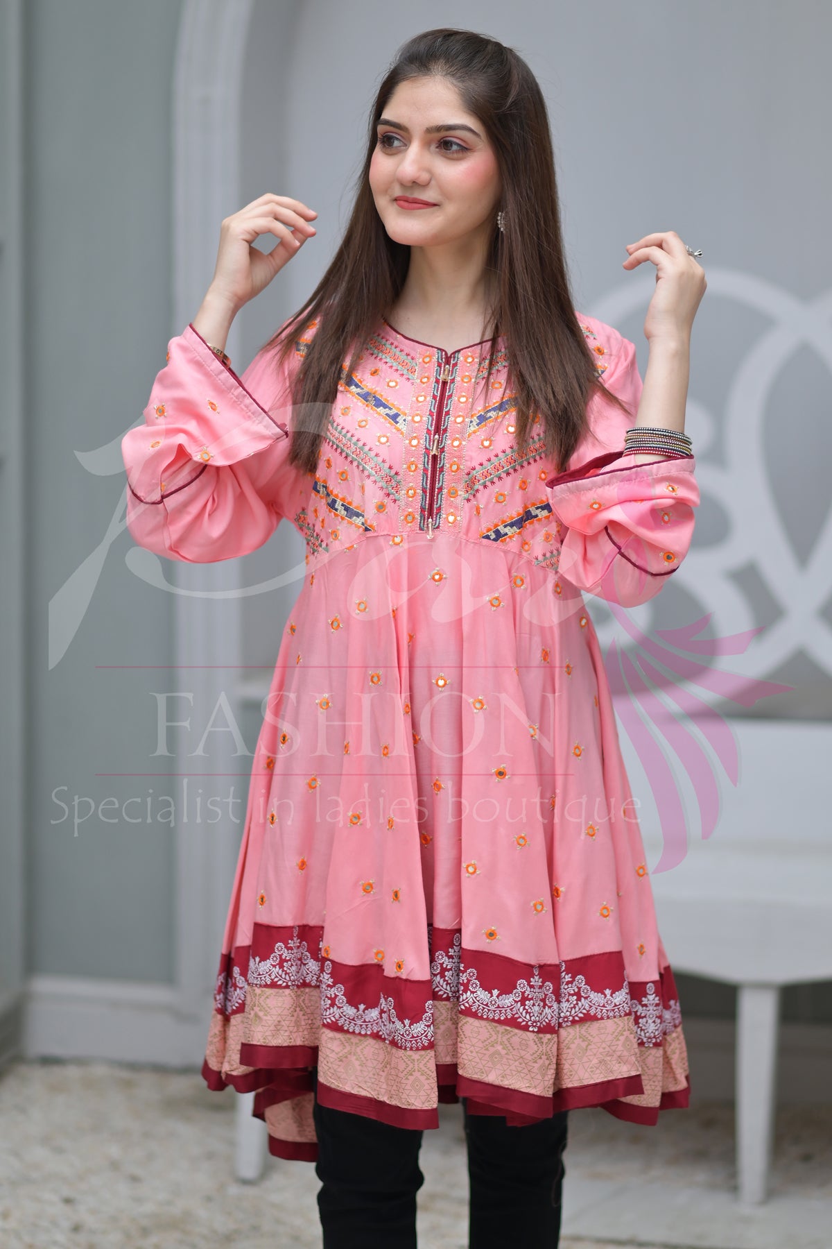 1PC EMB Arabic Lawn