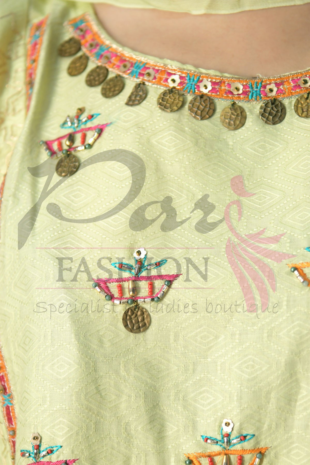 3pc Embroidered suit