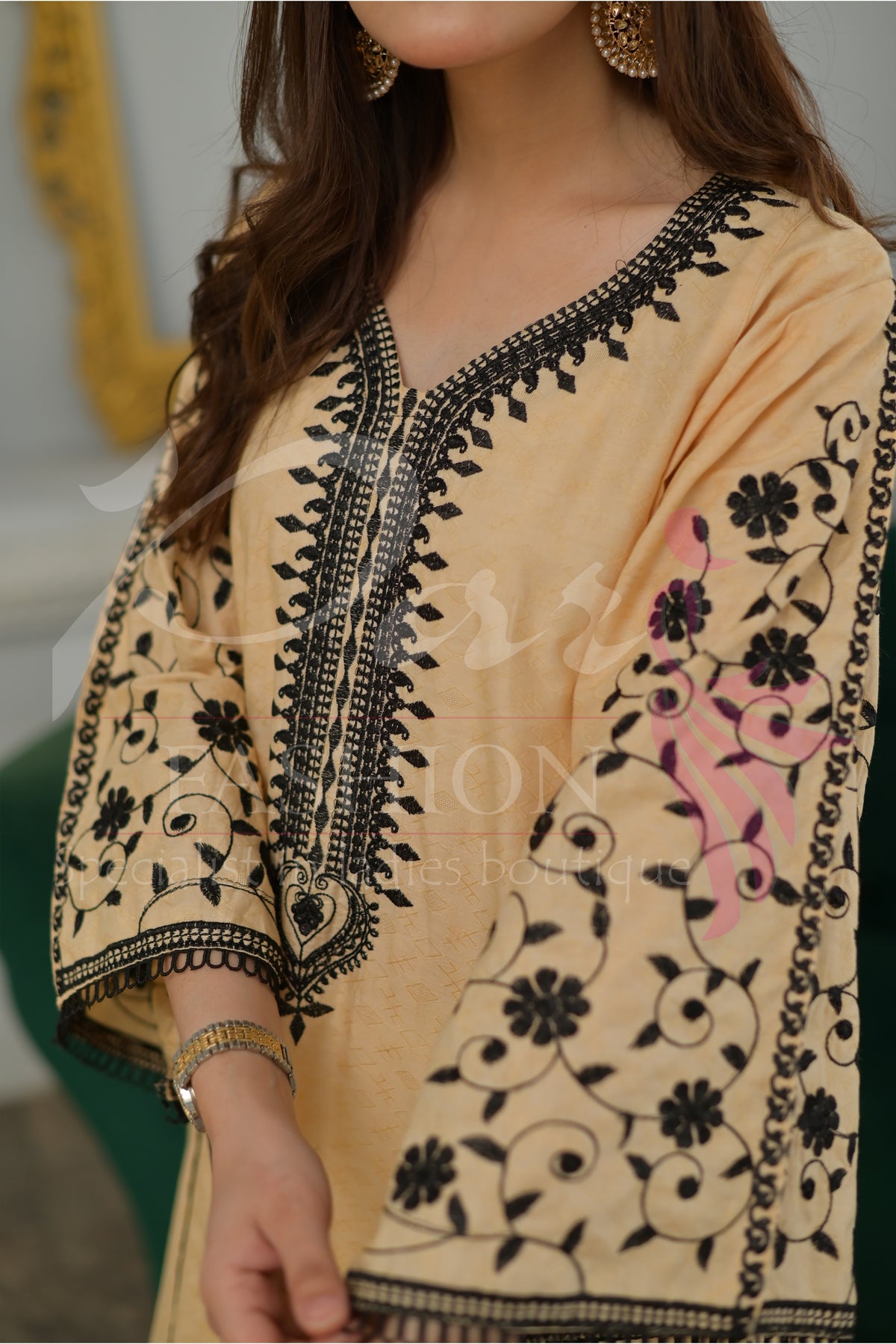 3PC EMB Jacquard Lawn Dress