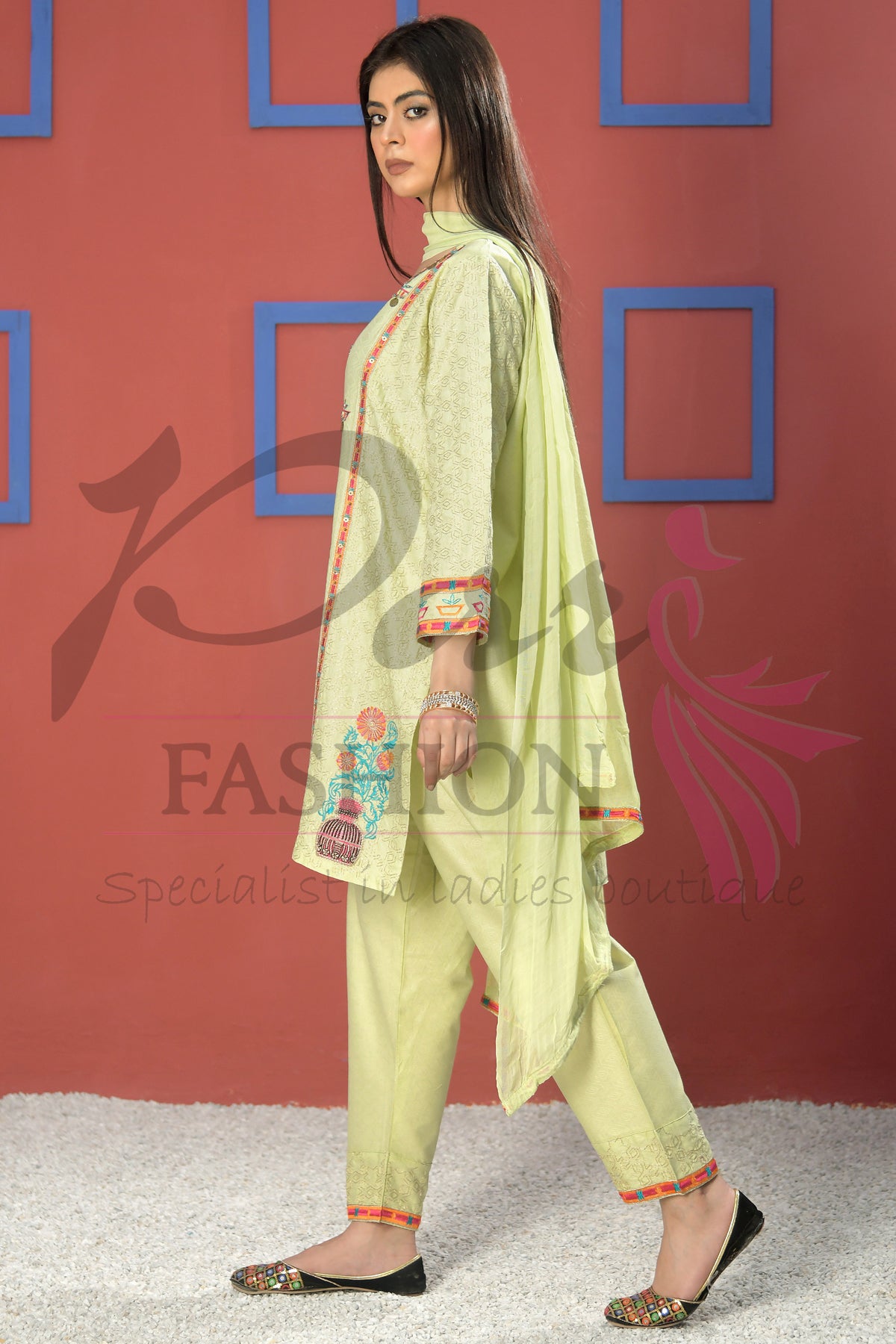 3pc Embroidered suit