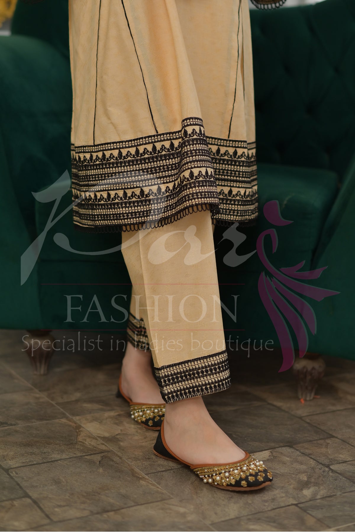 3PC EMB Jacquard Lawn Dress