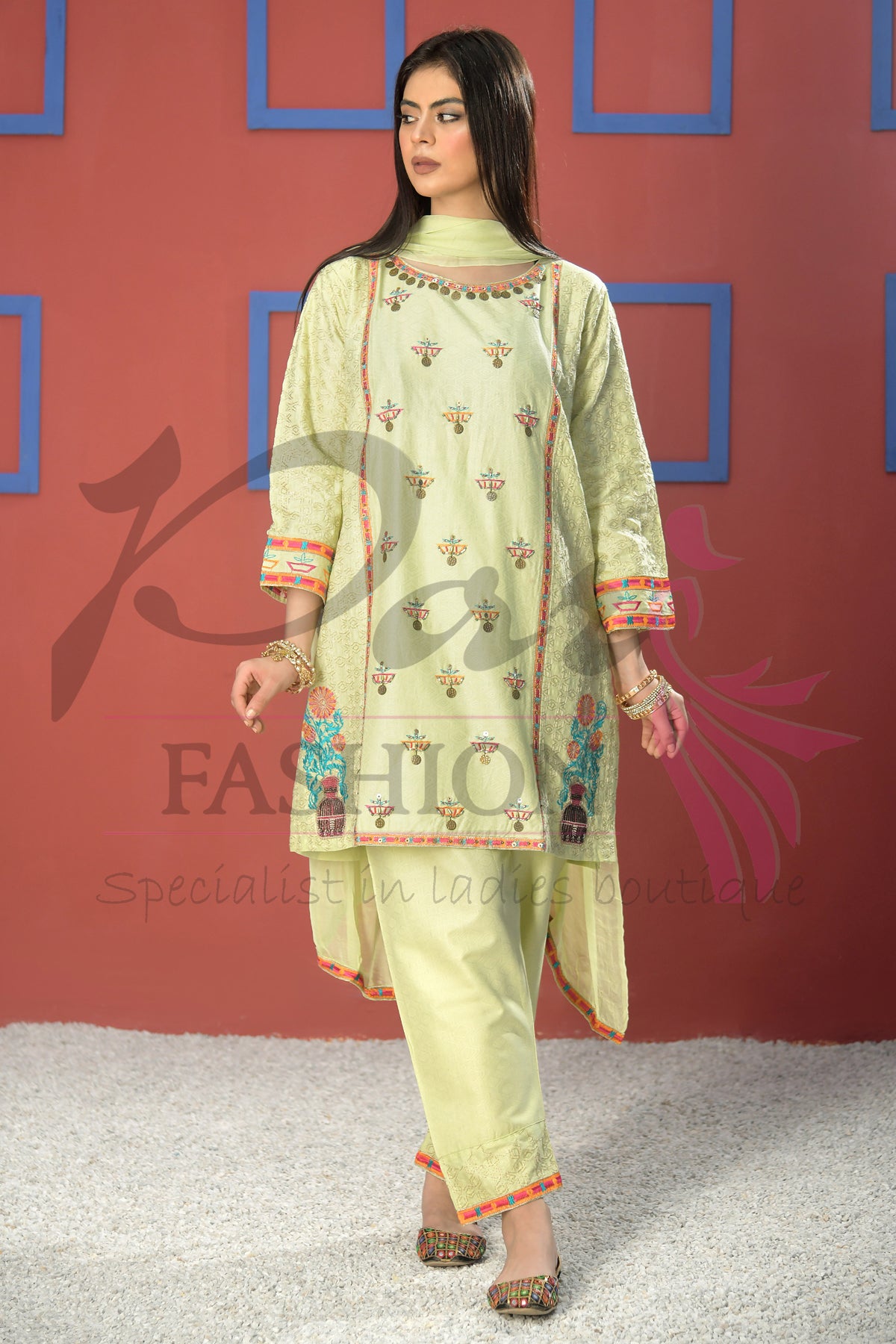 3pc Embroidered suit
