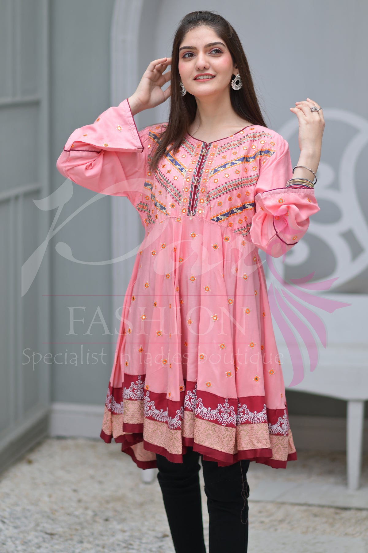 1PC EMB Arabic Lawn