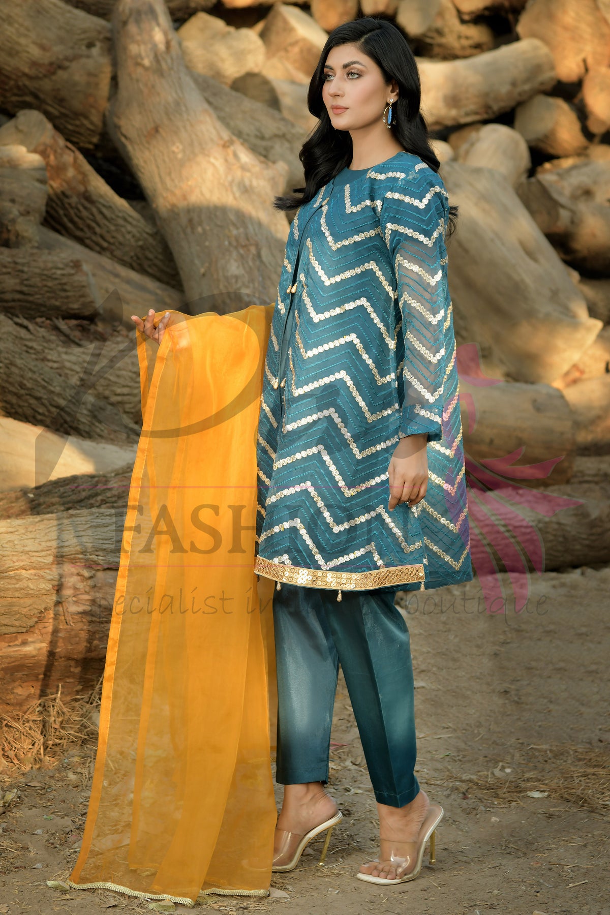 3PC Embroidered Dress