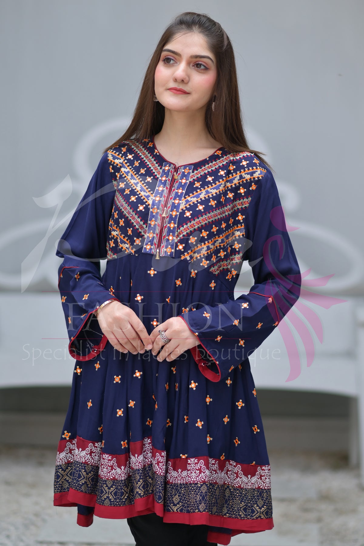 1PC EMB Arabic Lawn