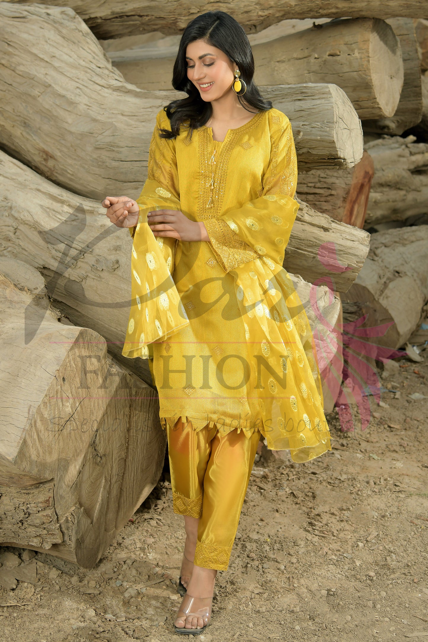 3PC Embroidered Dress