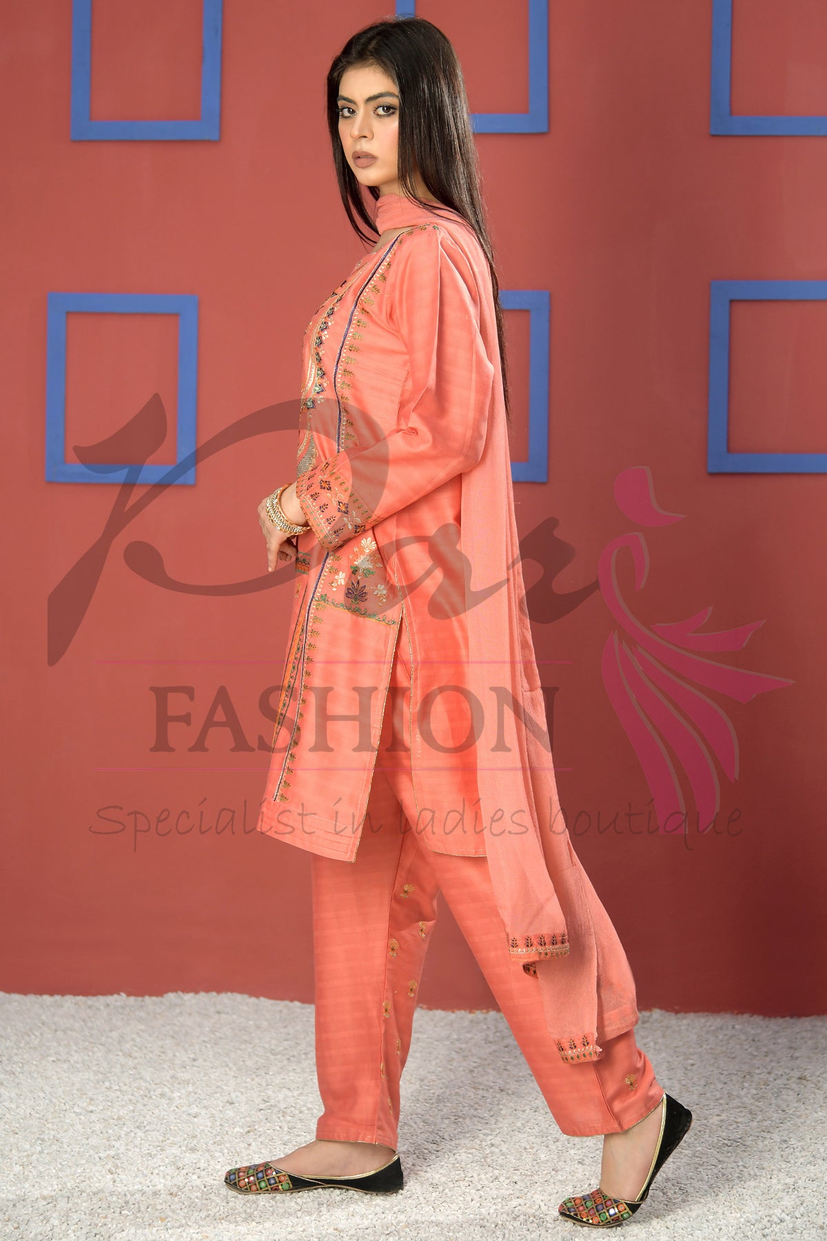 3pc Embroidered suit
