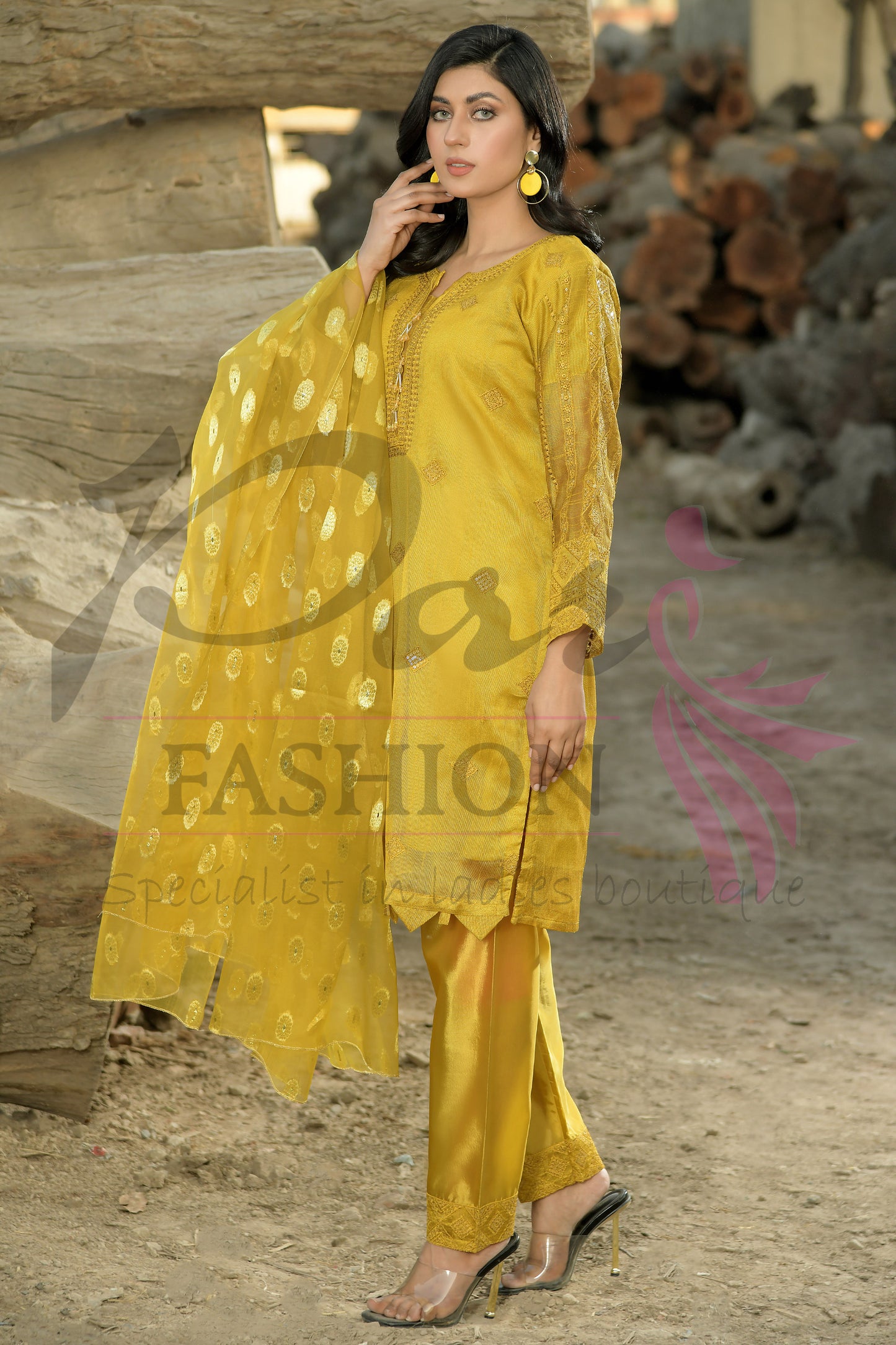3PC Embroidered Dress
