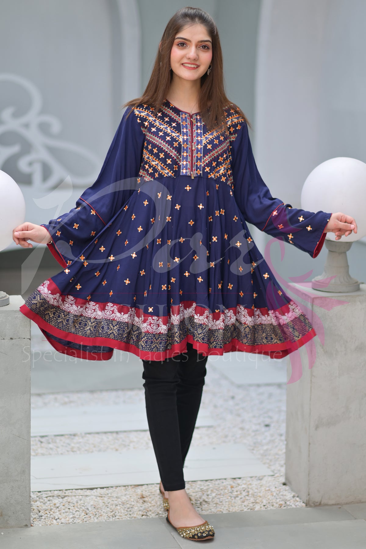 1PC EMB Arabic Lawn