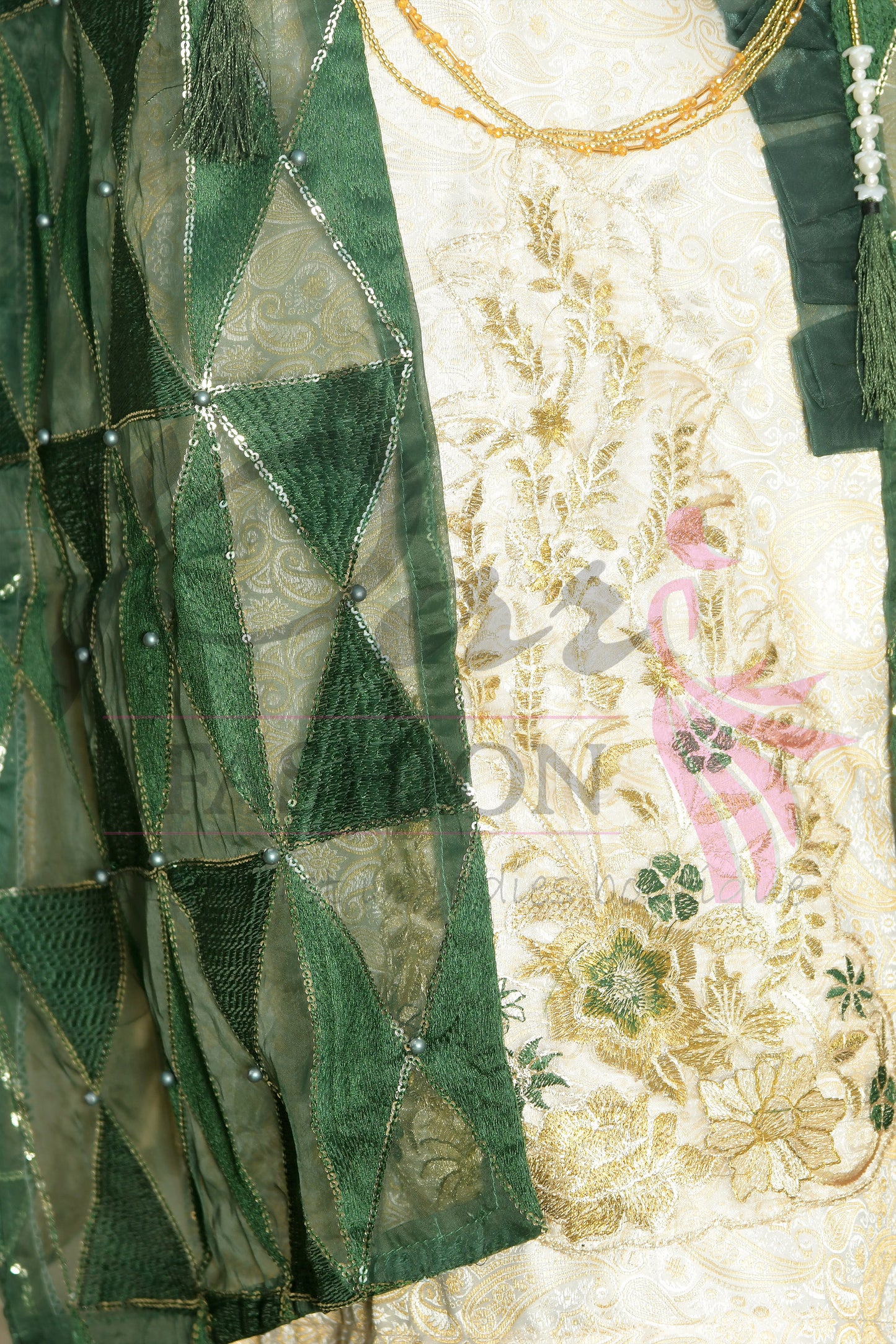 3PC Gown Embroidered