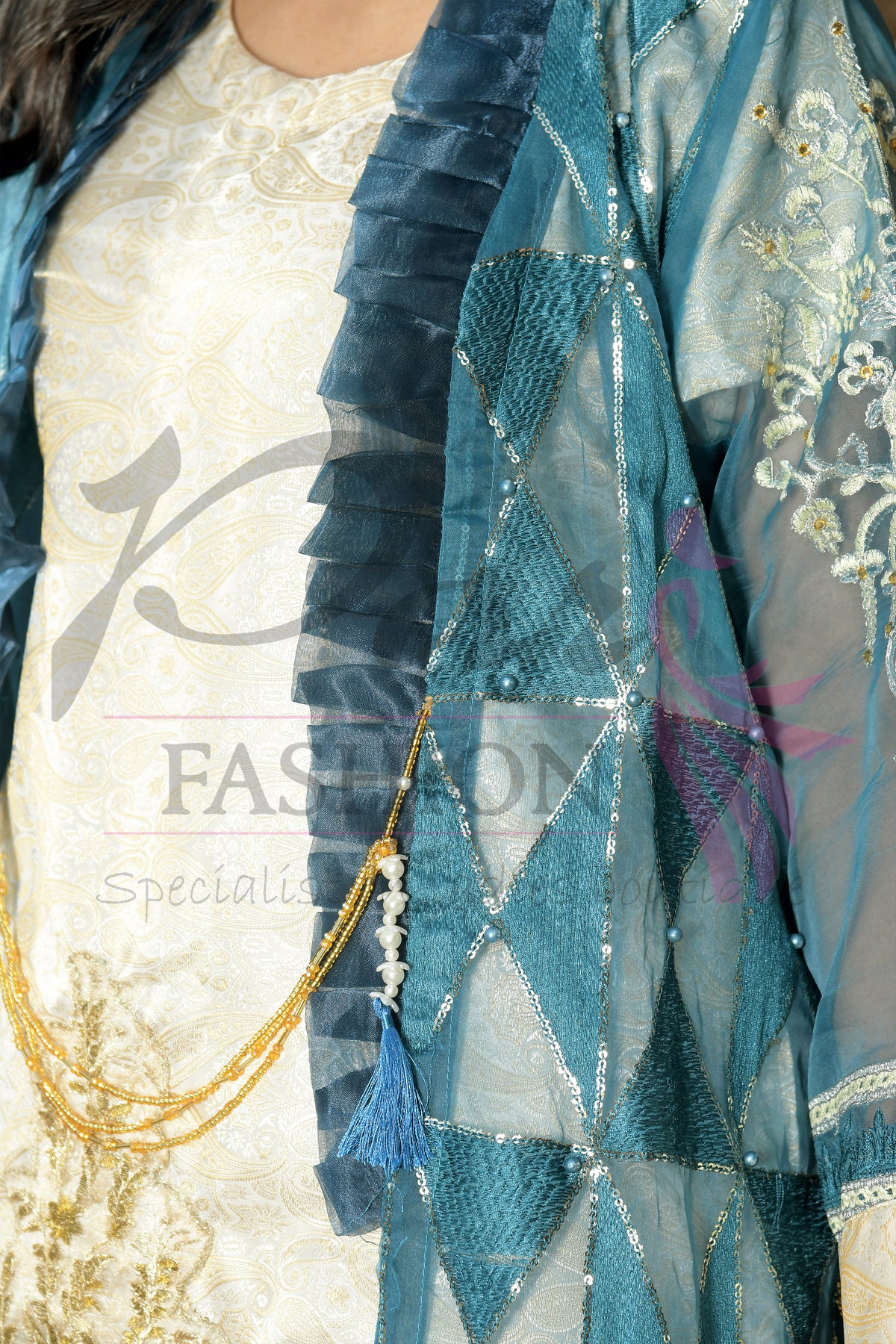 3PC Gown Embroidered