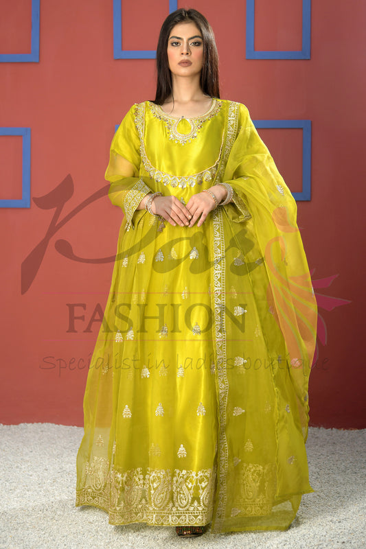 3pc Embroidered maxi