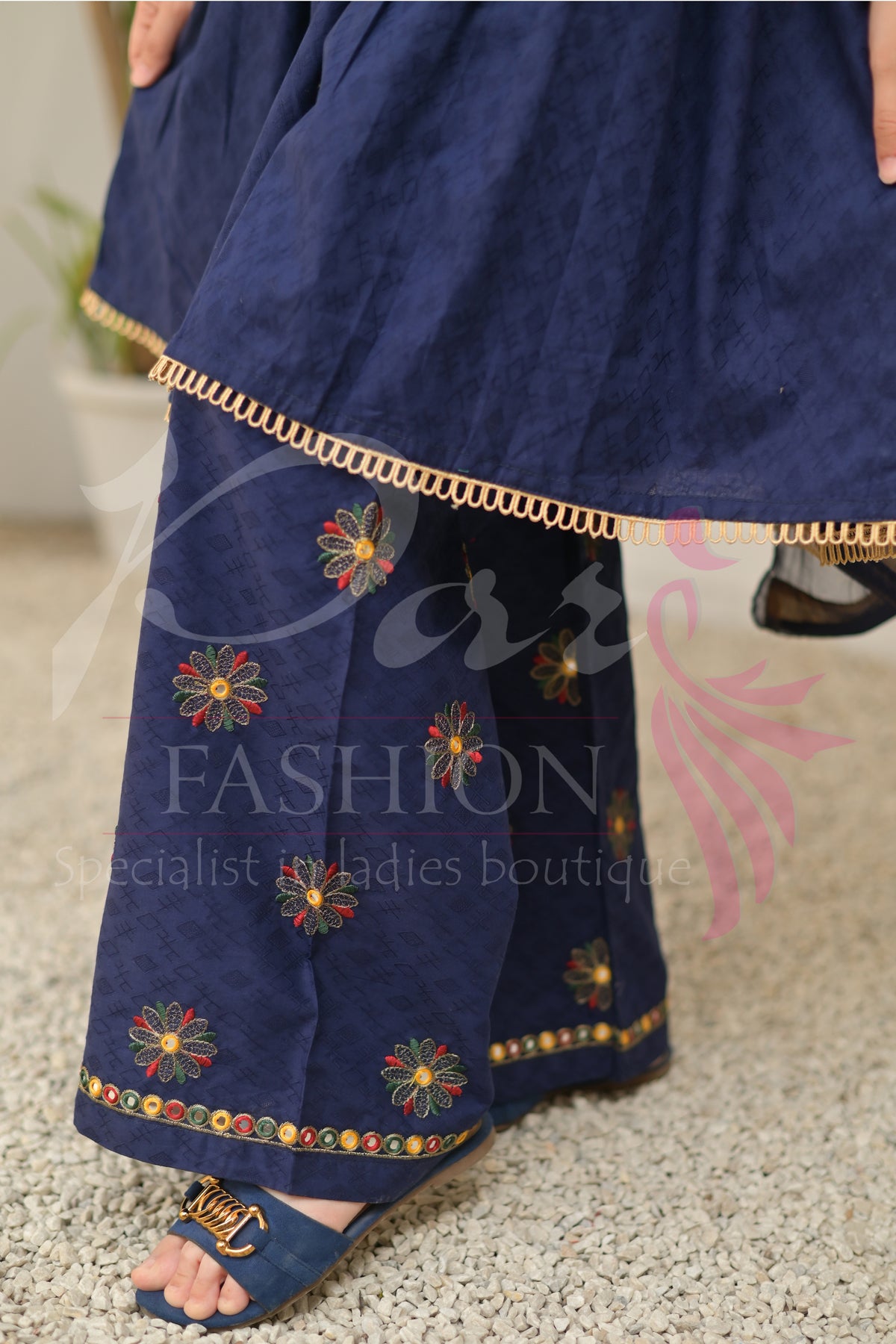 3PC Embroidered jacquard lawn Dress