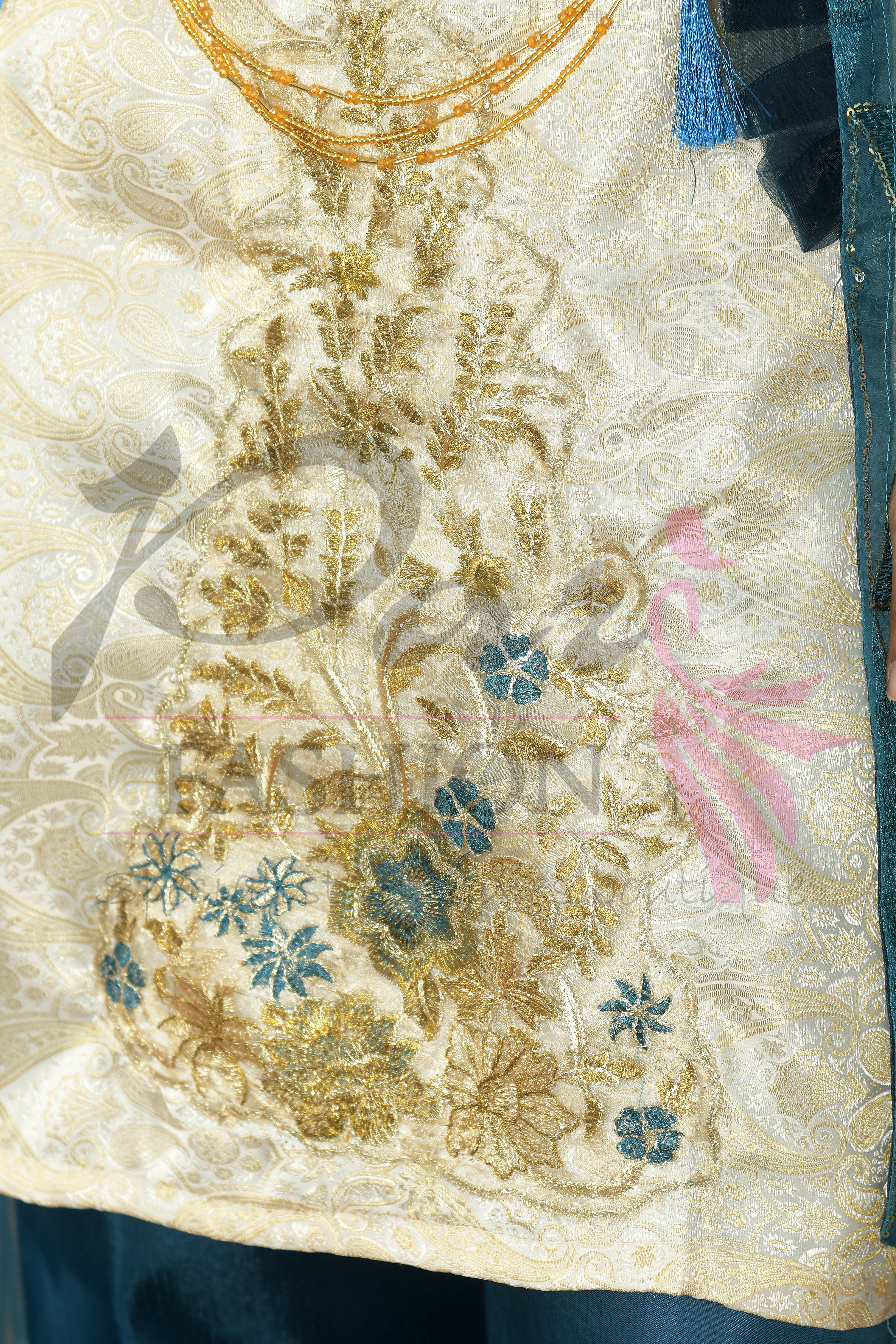 3PC Gown Embroidered