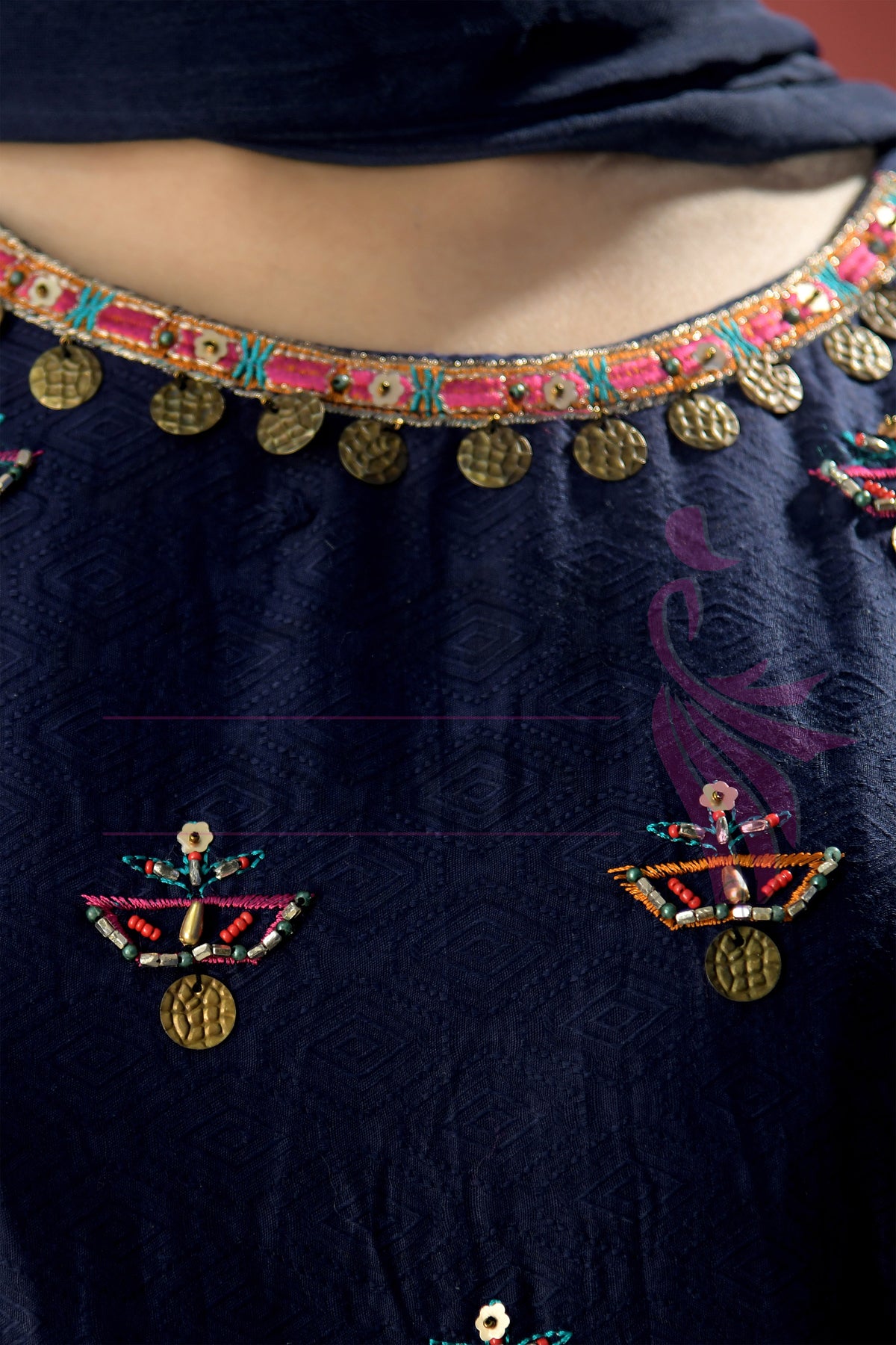 3pc Embroidered suit