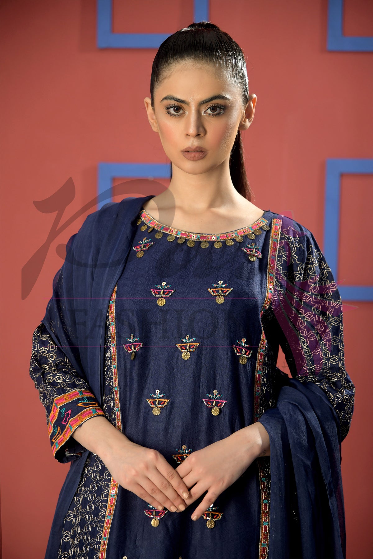 3pc Embroidered suit