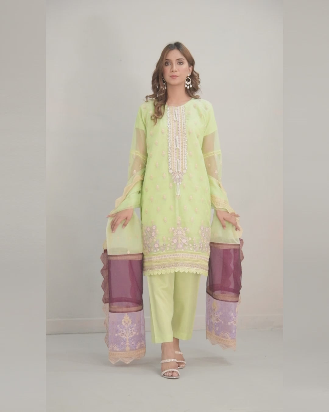 3PC Organza Dress