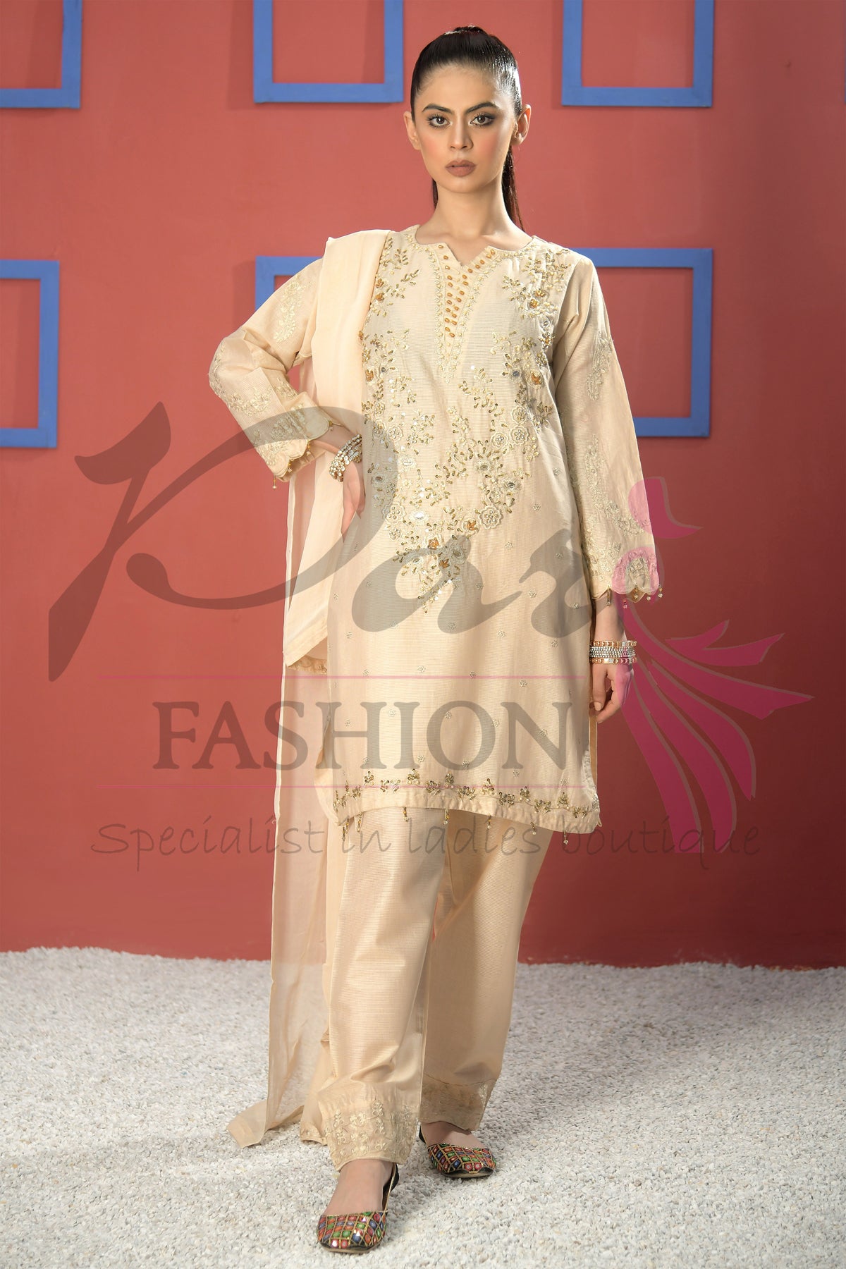3pc Embroidered suit