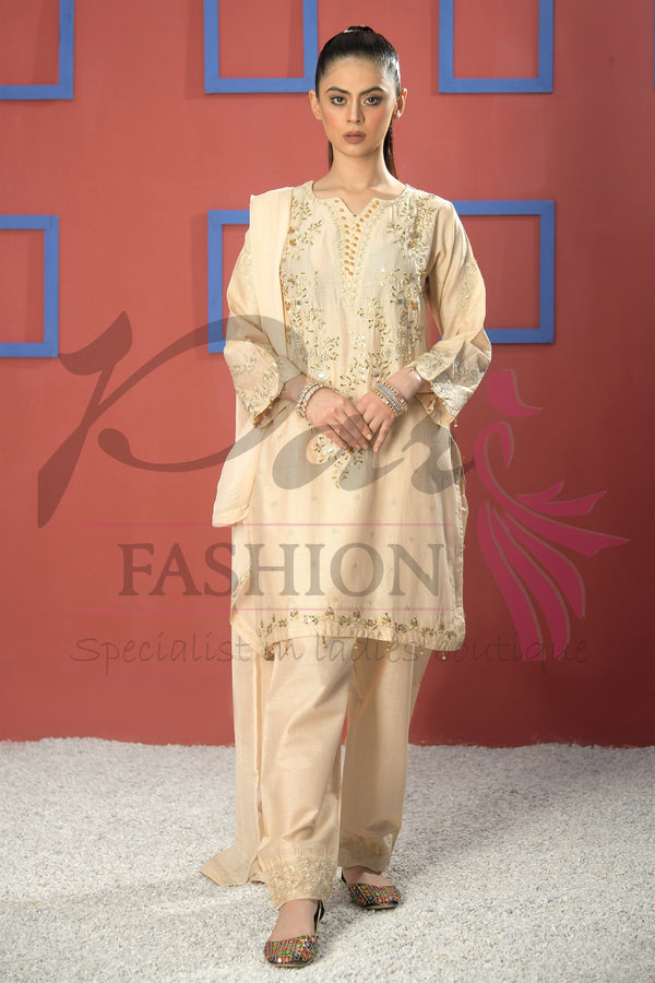 3pc Embroidered suit