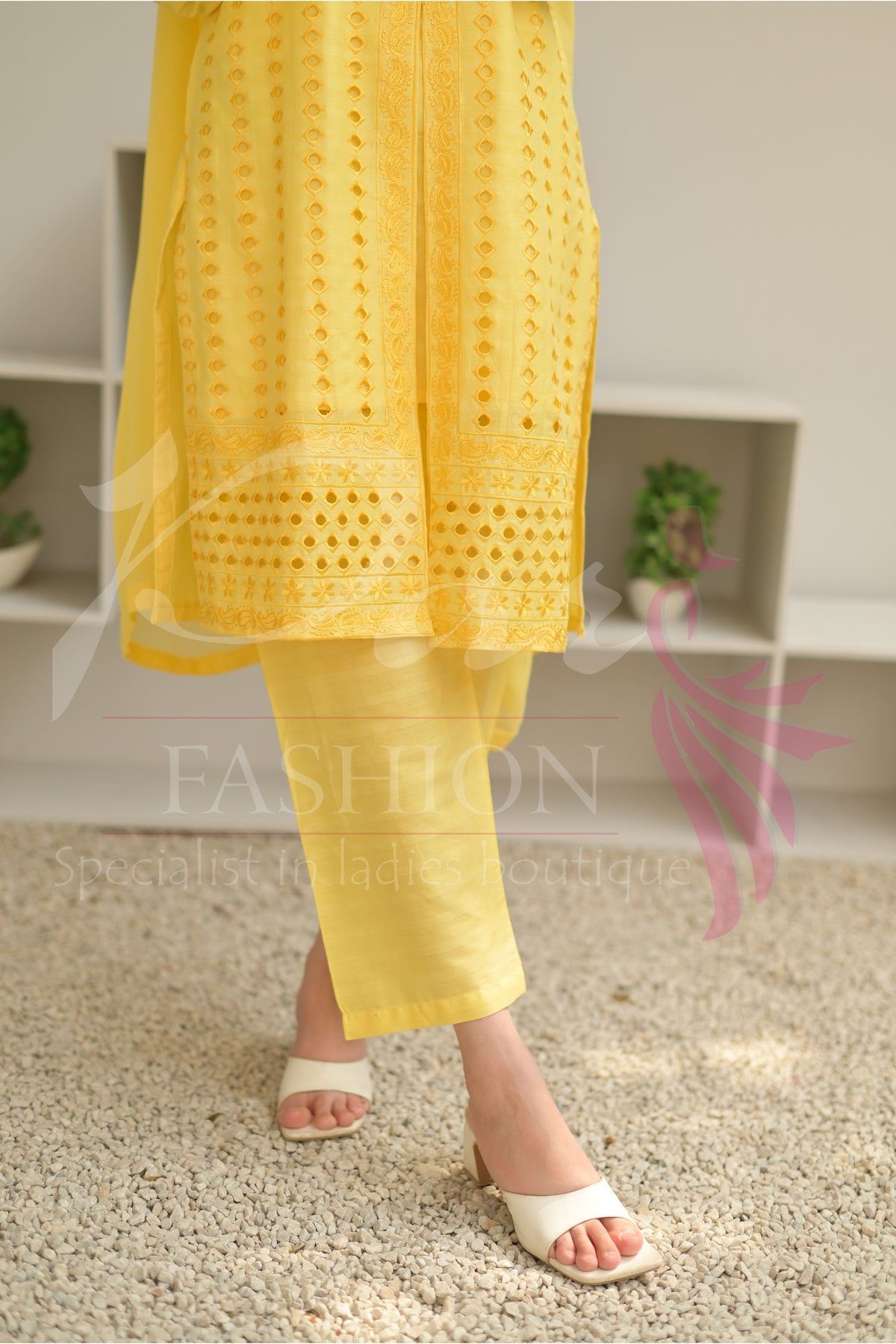 3PC Embroidered jacquard lawn Dress