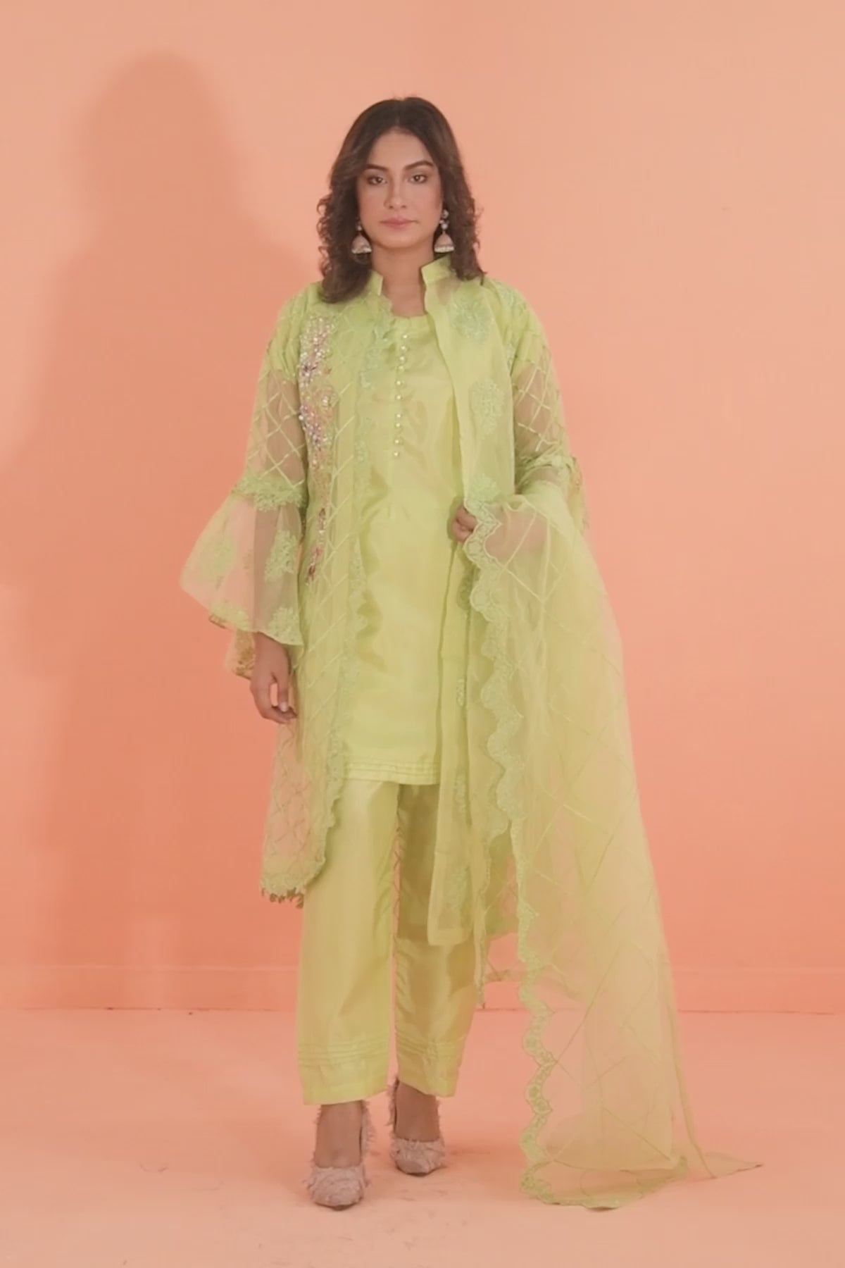 4PC Organza Dress