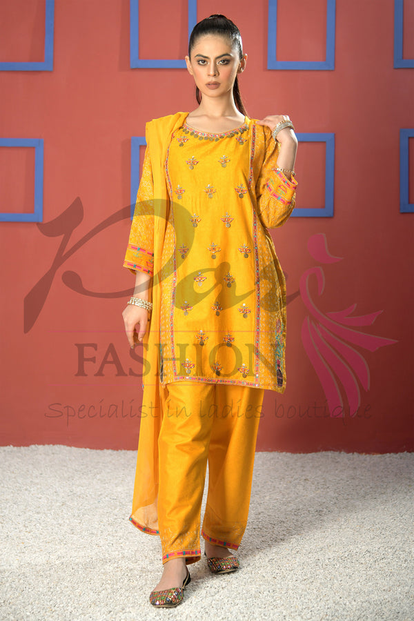 3pc Embroidered suit