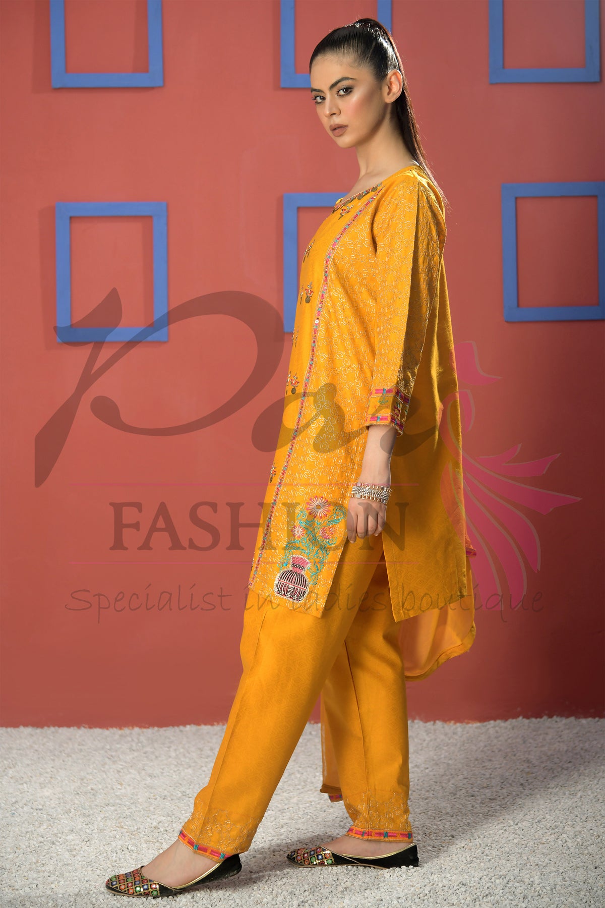 3pc Embroidered suit