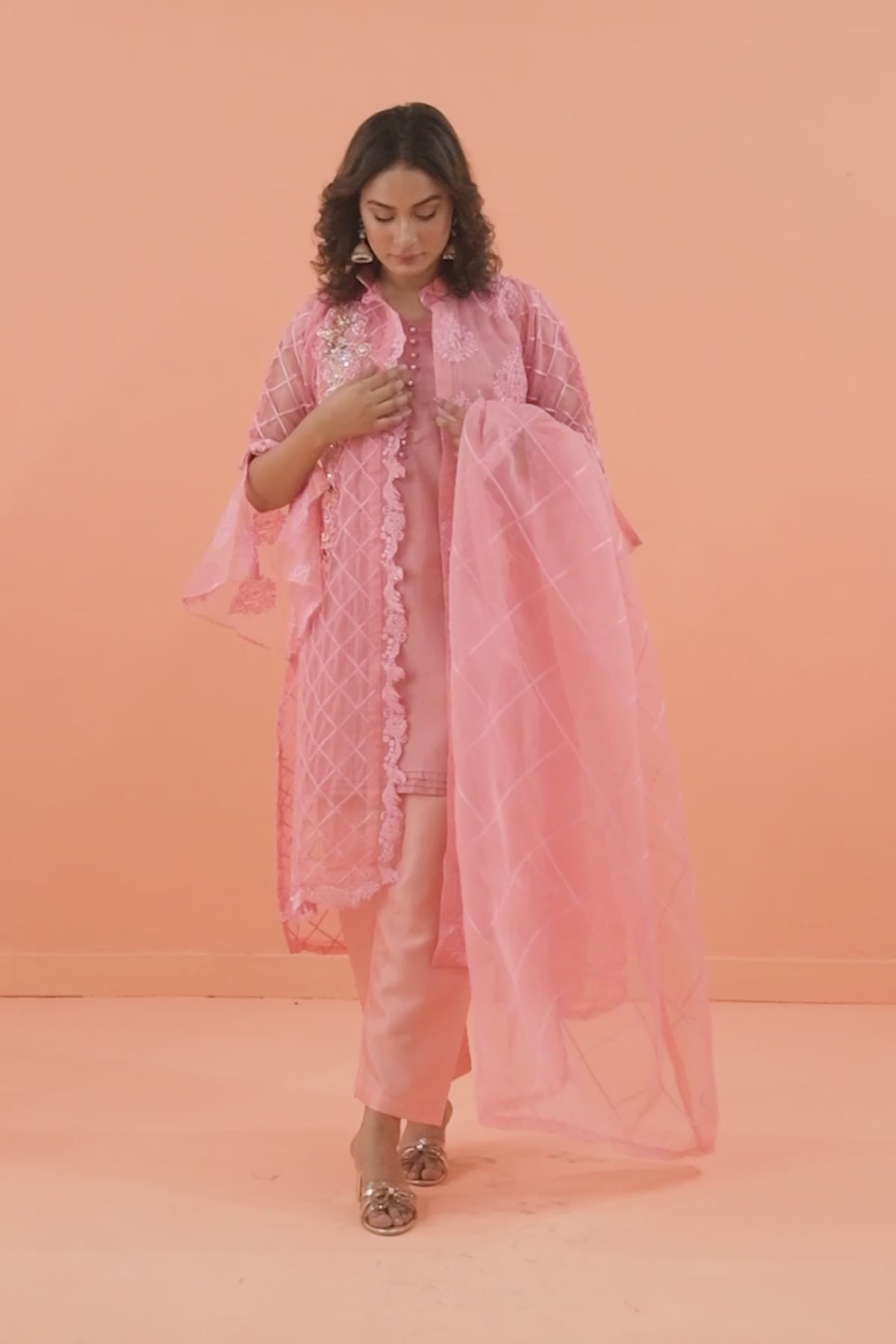 4PC Organza Dress