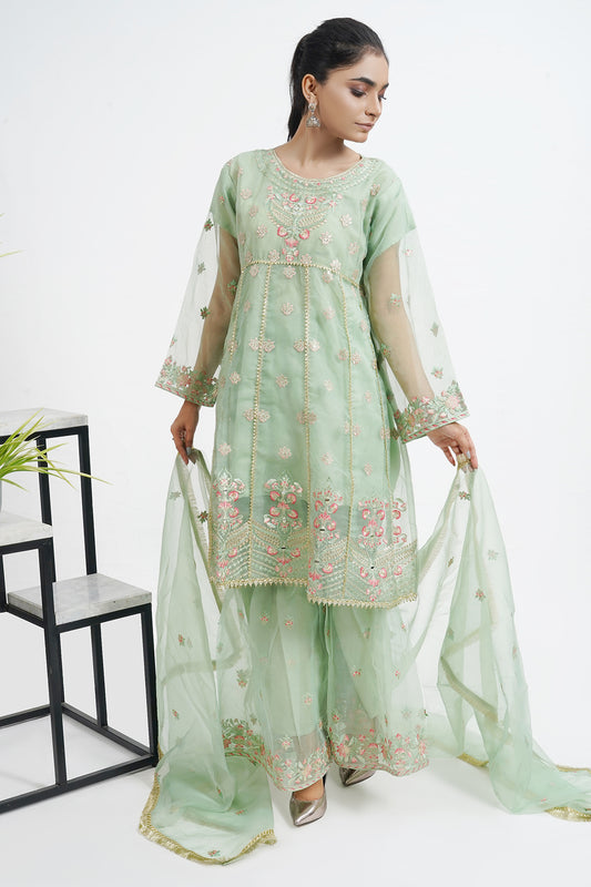 3PC Organza Frock