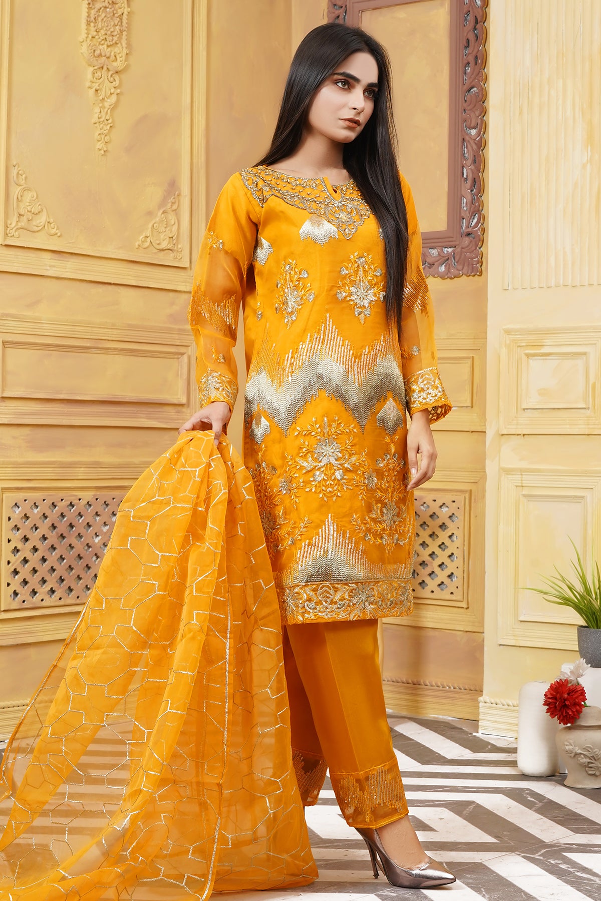 3PC Organza Dress
