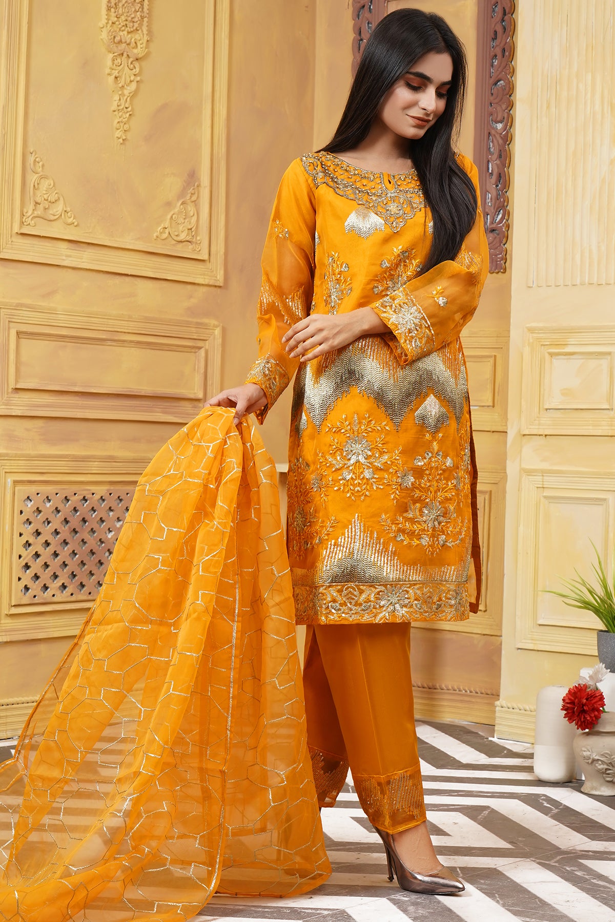3PC Organza Dress