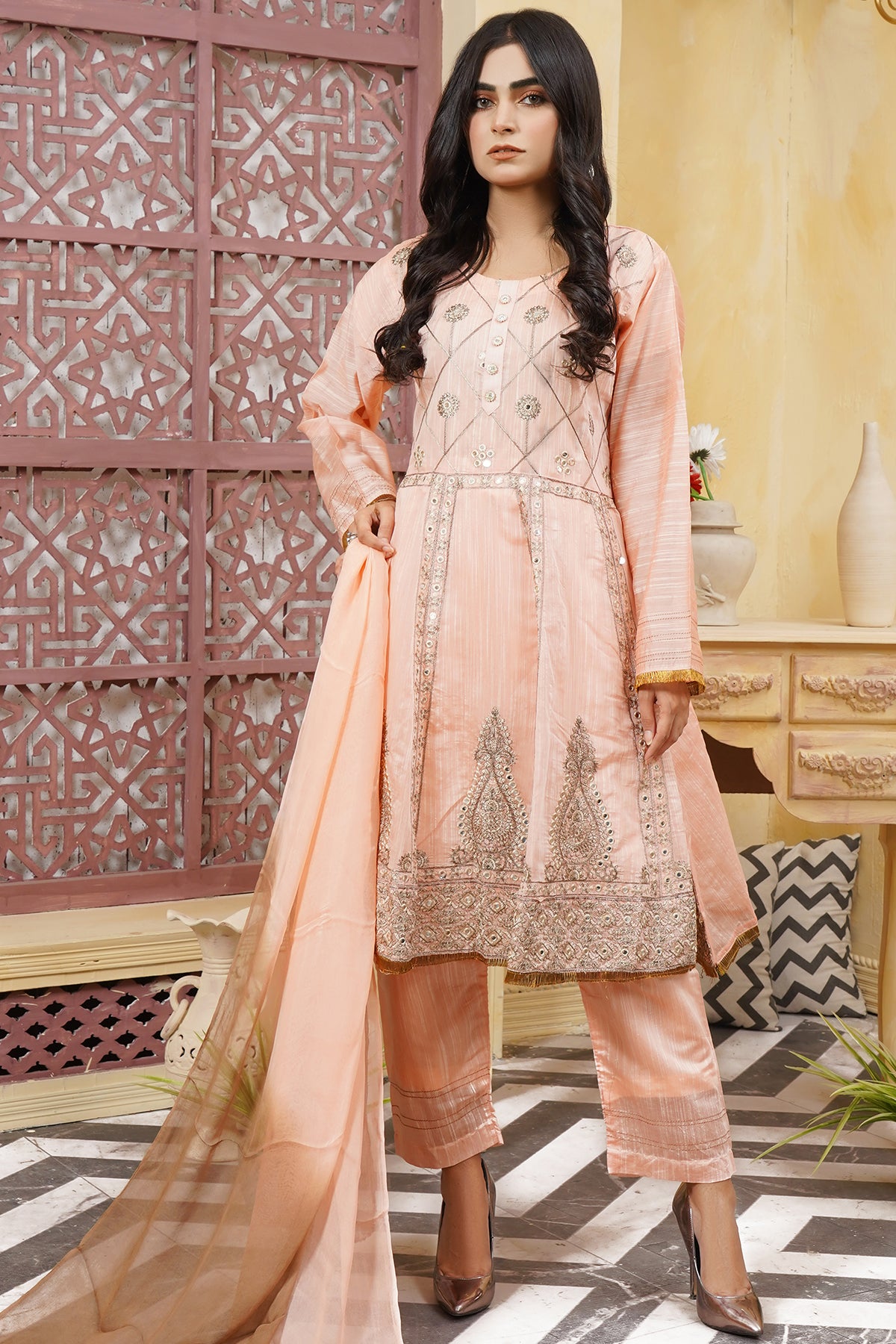 3PC Paper cotton Dress