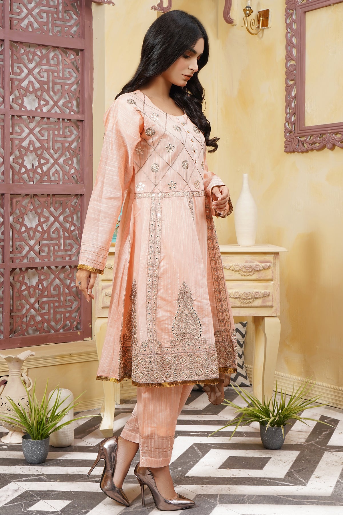 3PC Paper cotton Dress