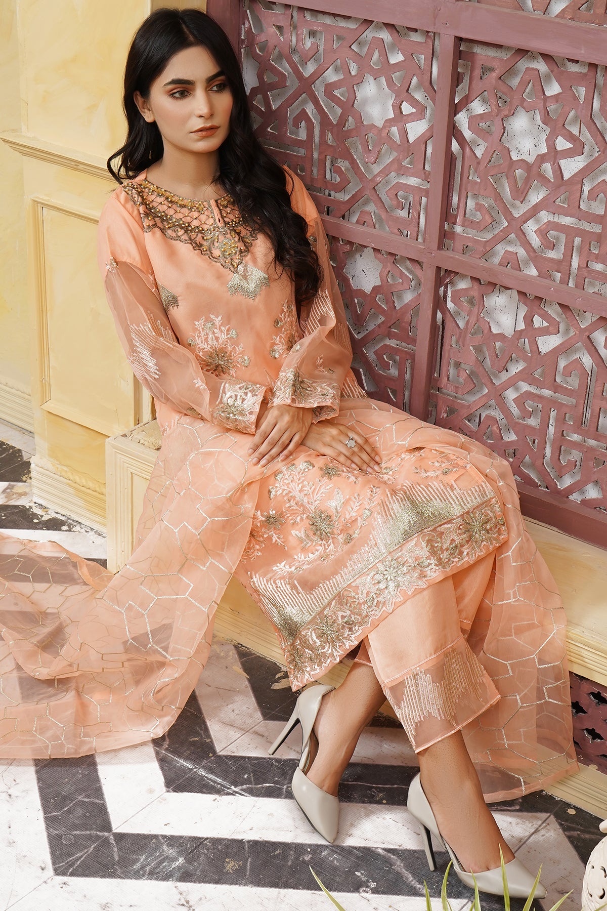 3PC Organza Dress
